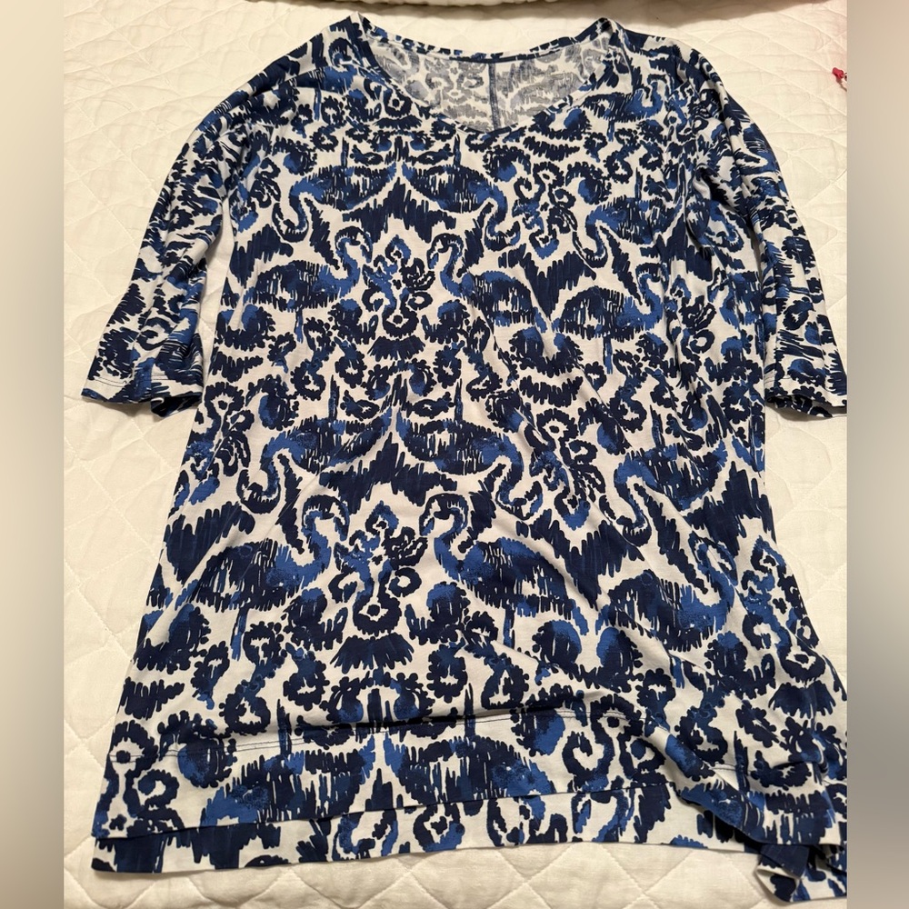 Blue Patterned Women's Dress